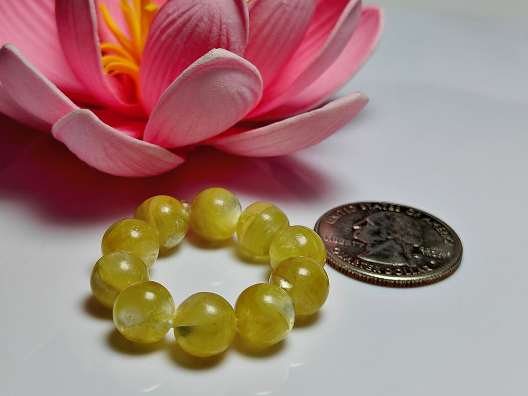 Lepidolite - Golden Mica Gem Healing Ring