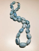 Load image into Gallery viewer, Larimar EO+ pebble 17inch 280.5ct