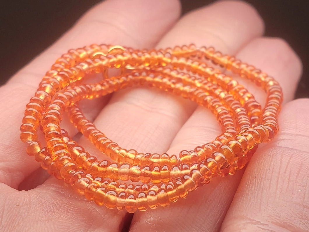 Sapphire - Orange EO++ 2.5-3.5mm 17.25inch