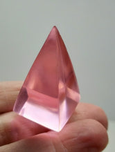 Load image into Gallery viewer, Pink (Full) Andara Crystal Nubian Pyramid 1.5in x .75in