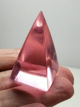 Load image into Gallery viewer, Pink (Full) Andara Crystal Nubian Pyramid 1.5in x .75in