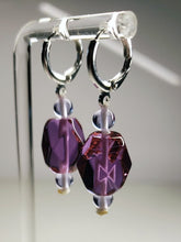 Load image into Gallery viewer, Purple color change Andara Crystal Earrings*