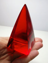Load image into Gallery viewer, Red (Deep) Andara Crystal Nubian Pyramid 3in x 1.5in