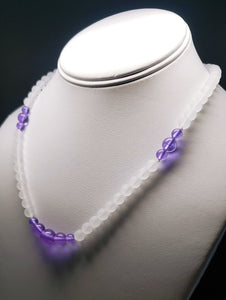 Violet Flame Andara Crystal Necklace 18inch