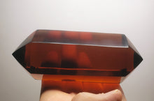 Load image into Gallery viewer, Amber Double Terminated Polished Andara Crystal Wand