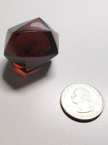 Amber Andara Crystal Icosahedron 36g