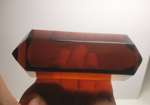 Load image into Gallery viewer, Amber Double Terminated Polished Andara Crystal Wand