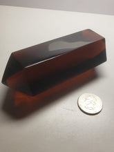 Load image into Gallery viewer, Amber Double Terminated Polished Andara Crystal Wand