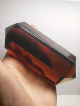 Load image into Gallery viewer, Amber Double Terminated Polished Andara Crystal Wand