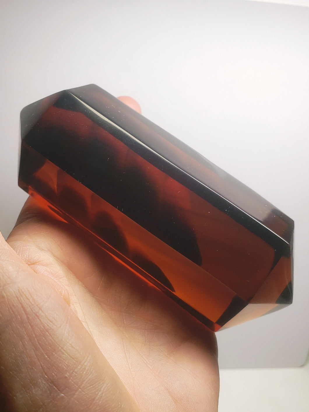 Amber Double Terminated Polished Andara Crystal Wand