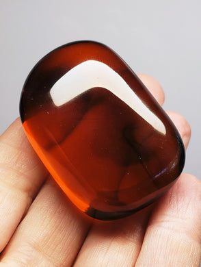 Amber / Lemurian Amber Andara Crystal Hand / Palm Piece 58g