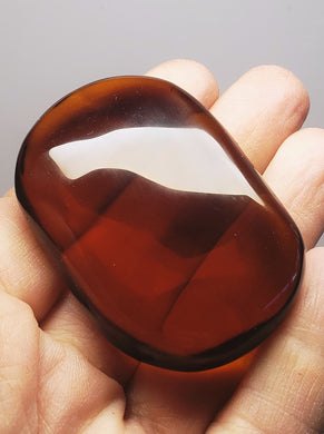 Amber / Lemurian Amber Andara Crystal Hand / Palm Piece 62g