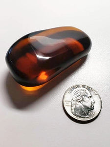 Amber / Lemurian Amber Andara Crystal Hand / Palm Piece 68gB