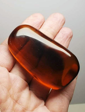 Amber / Lemurian Amber Andara Crystal Hand / Palm Piece 68gB