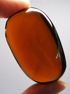 Amber / Lemurian Amber Andara Crystal Hand / Palm Piece 70g