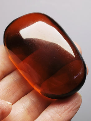 Amber / Lemurian Amber Andara Crystal Hand / Palm Piece 70g