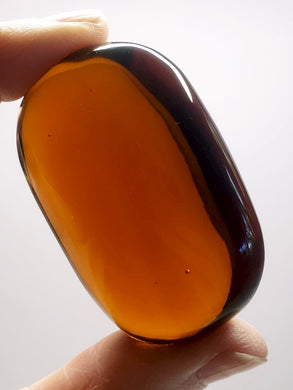 Amber / Lemurian Amber Andara Crystal Hand / Palm Piece 76g