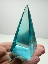 Load image into Gallery viewer, Aqua Andara Crystal Nubian Pyramid 3in x 1.5in