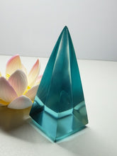 Load image into Gallery viewer, Aqua Andara Crystal Nubian Pyramid 3in x 1.5in