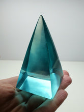 Load image into Gallery viewer, Aqua Andara Crystal Nubian Pyramid 3in x 1.5in