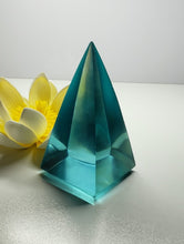 Load image into Gallery viewer, Aqua Andara Crystal Nubian Pyramid 3in x 1.5in