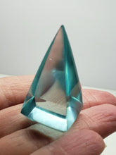 Load image into Gallery viewer, Aqua Andara Crystal Nubian Pyramid 1.5in x .75in