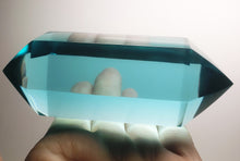 Load image into Gallery viewer, Aqua Double Terminated Polished Andara Crystal Wand
