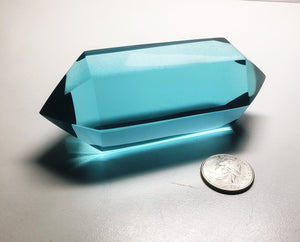 Aqua Double Terminated Polished Andara Crystal Wand