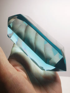 Aqua Double Terminated Polished Andara Crystal Wand