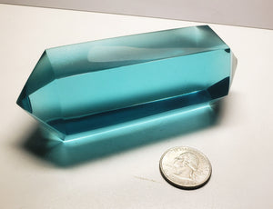Aqua Double Terminated Polished Andara Crystal Wand