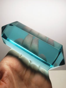 Aqua Double Terminated Polished Andara Crystal Wand