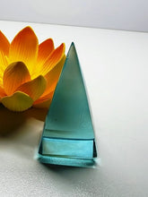 Load image into Gallery viewer, Aqua Andara Crystal Nubian Pyramid 2.5in x 1.25in