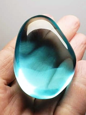 Aqua Blue Andara Crystal Hand Piece 78g