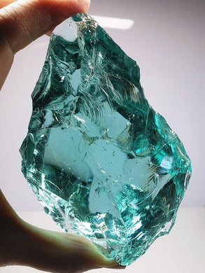 Aqua Blue Traditional Andara Crystal 498g