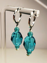 Load image into Gallery viewer, Aqua Blue Andara Crystal Earrings*