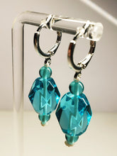 Load image into Gallery viewer, Aqua Blue Andara Crystal Earrings*