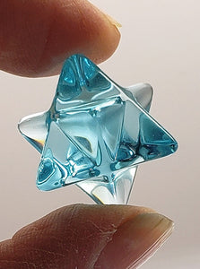 Aqua Blue Andara Crystal Merkaba 15mm