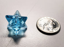 Load image into Gallery viewer, Aqua Blue Andara Crystal Merkaba 15mm