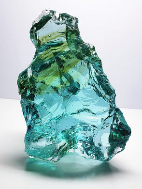 Bi-Color Aqua w/shaman Traditional Andara Crystal 624g