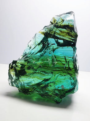 Bi-Color Aqua w/shaman Traditional Andara Crystal 816g