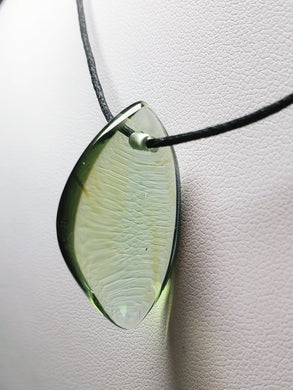 Aqua Blue with Earth Shaman Andara Crystal Simple Wear Pendant B