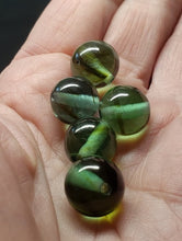 Load image into Gallery viewer, Bi-Color Aqua w/Brown Andara Crystal 12mm Beads