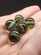 Load image into Gallery viewer, Bi-Color Aqua w/Brown Andara Crystal 12mm Beads