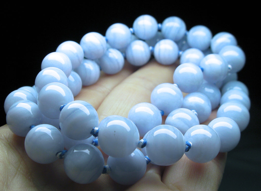 Blue Lace Agate EO++ 10+mm 25 inch