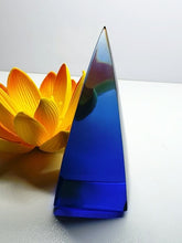 Load image into Gallery viewer, Blue Andara Crystal Nubian Pyramid 3in x 1.5in