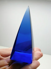 Load image into Gallery viewer, Blue Andara Crystal Nubian Pyramid 3in x 1.5in