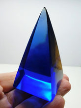 Load image into Gallery viewer, Blue Andara Crystal Nubian Pyramid 3in x 1.5in