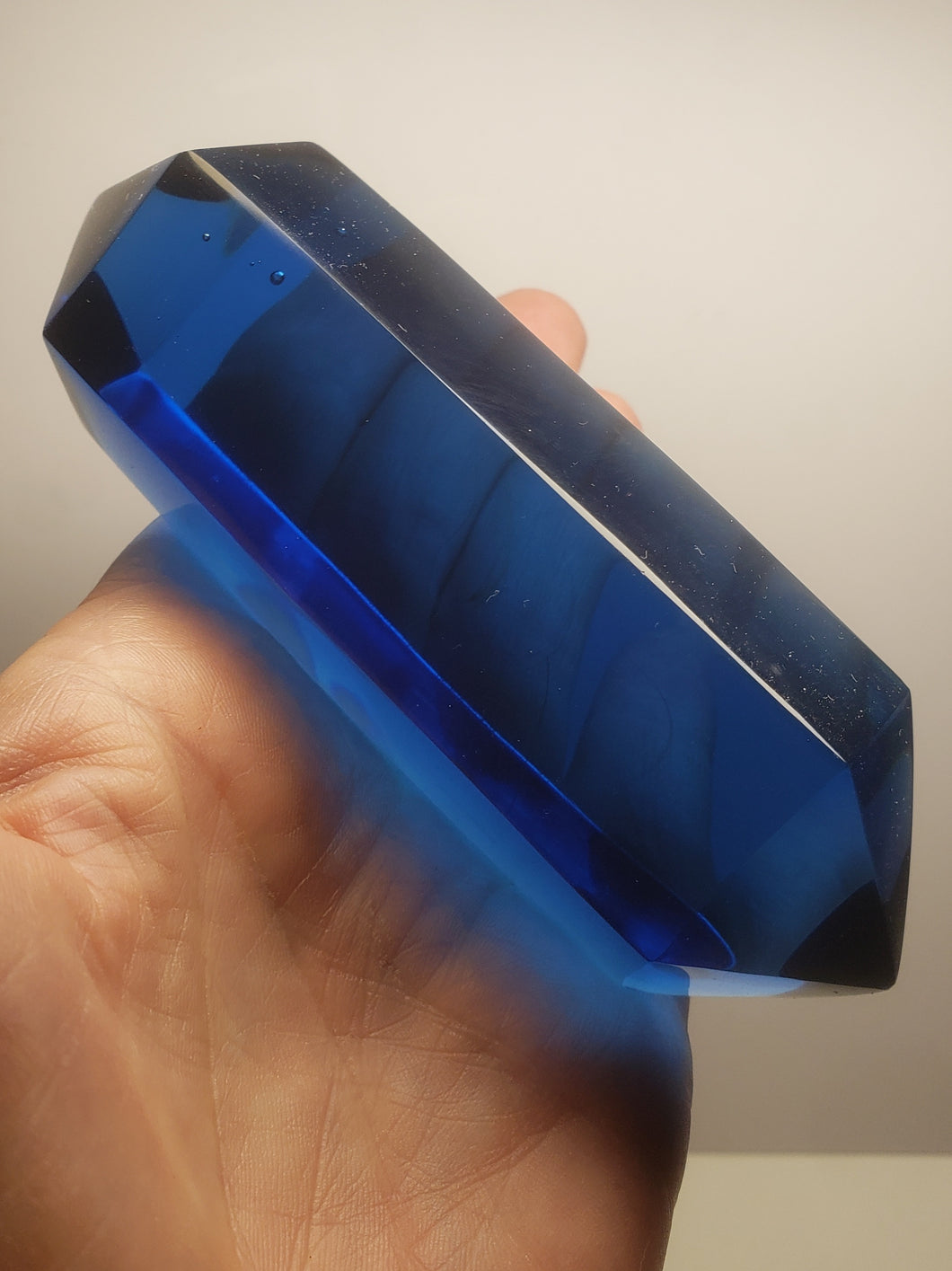 Blue Double Terminated Polished Andara Crystal Wand