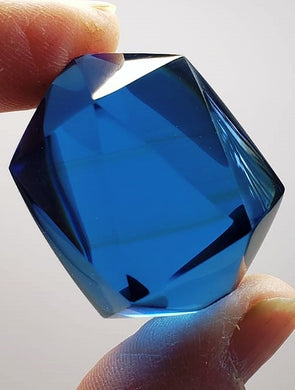 Blue Andara Crystal Icosahedron 36g