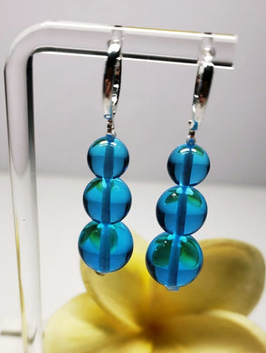 Blue Bright Andara Crystal Earrings